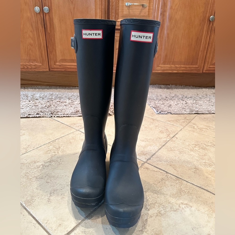 Hunter original tall rain boots 7